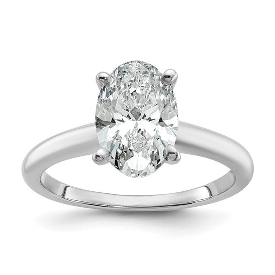Grande Lab Grown Oval Diamond Solitaire Rings