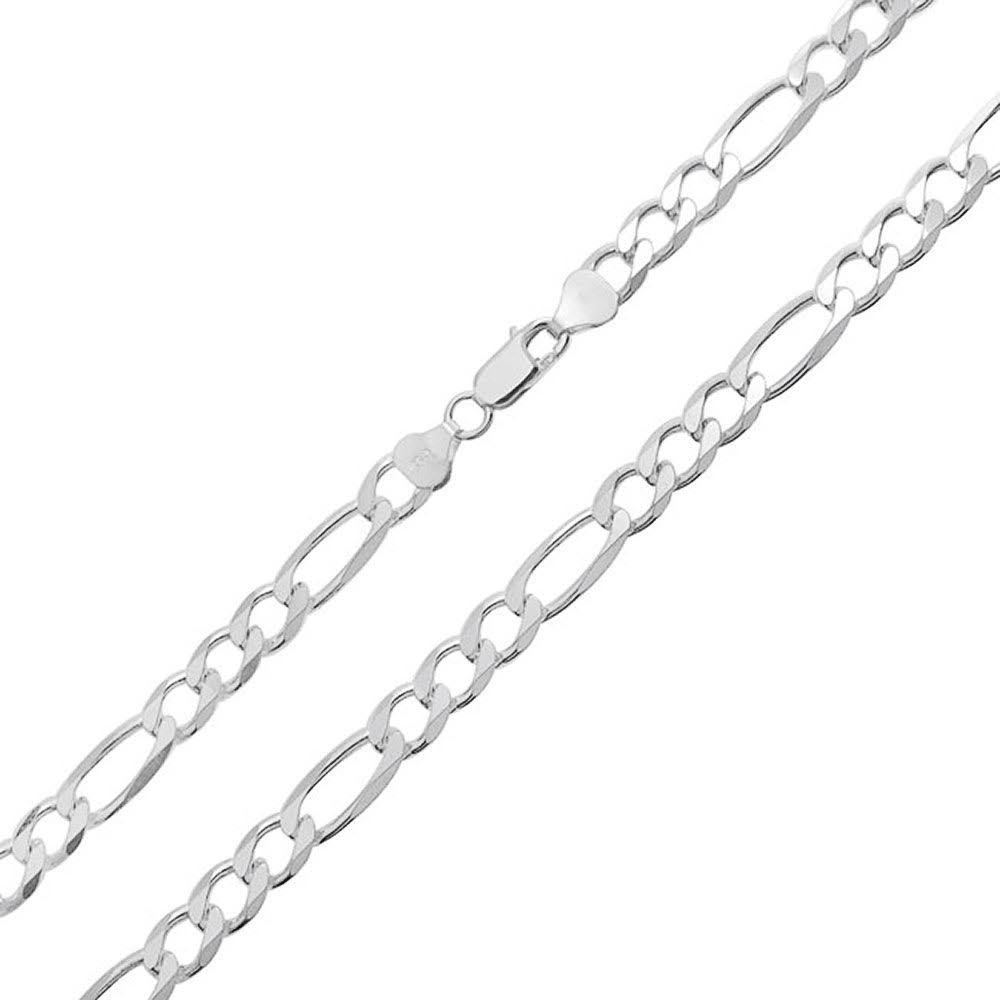 Sterling Silver Figaro Chain 7.1mm